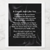 Cousin Poem Étiquette bouteille de vin - Design no (Étiquettes simples)