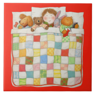 COUSIN QUILT 6x6 Carreau de céramique - Rouge