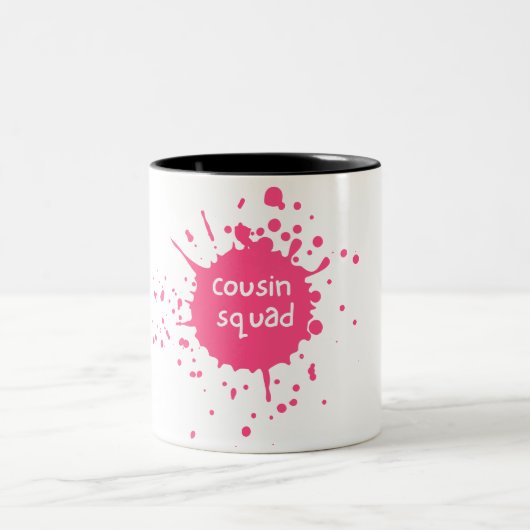 Cousin Squad Café Mug Pink Splatter (Centre)