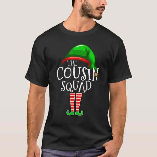 Cousin Squad Elf Family Matching Group Christmas T-shirt (Voorkant)