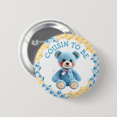 Cousin to Be | Boy's Baby Shower Ronde Button 5,7 Cm (Voorkant /achterkant)