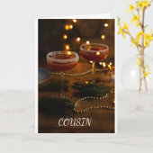 *COUSIN* UNE BELLE CARTE DÉCEMBRE ANNIVERSAIRE (Fleur jaune)