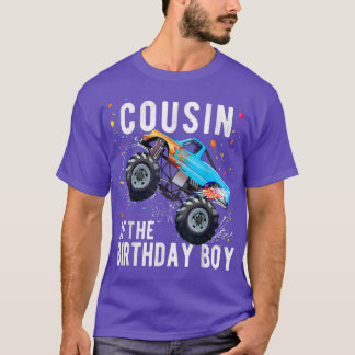 Cousin van de jarige jongen Monster Truck Familie T-shirt