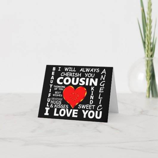 Cousine die ik liefheb kaart (Voorkant)