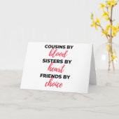 Cousins By Blood Sisters By Heart 2 Kaart (Gele Bloem)