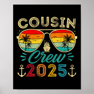 Cousins Cruise 2025 Familie Groep Matching Zomer V Poster