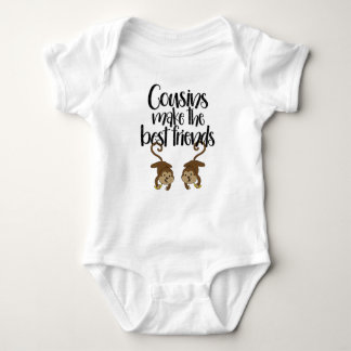 "Cousins make the beste vrienden" Monkey Bodysuit