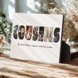 Cousins Photo Collage Plaque Fotoplaat