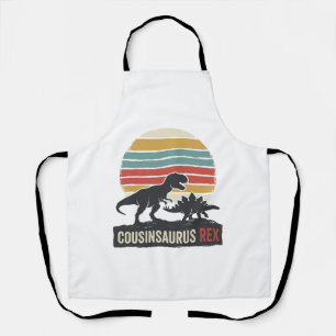 Cousinsaurus Rex Grappige Dinosaur Vintage T-shirt Schort