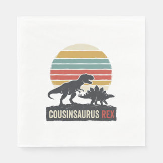 Cousinsaurus Rex Grappige Dinosaur Vintage T-shirt Servet