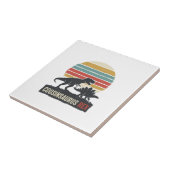 Cousinsaurus Rex Grappige Dinosaur Vintage T-shirt Tegeltje (Zijkant)