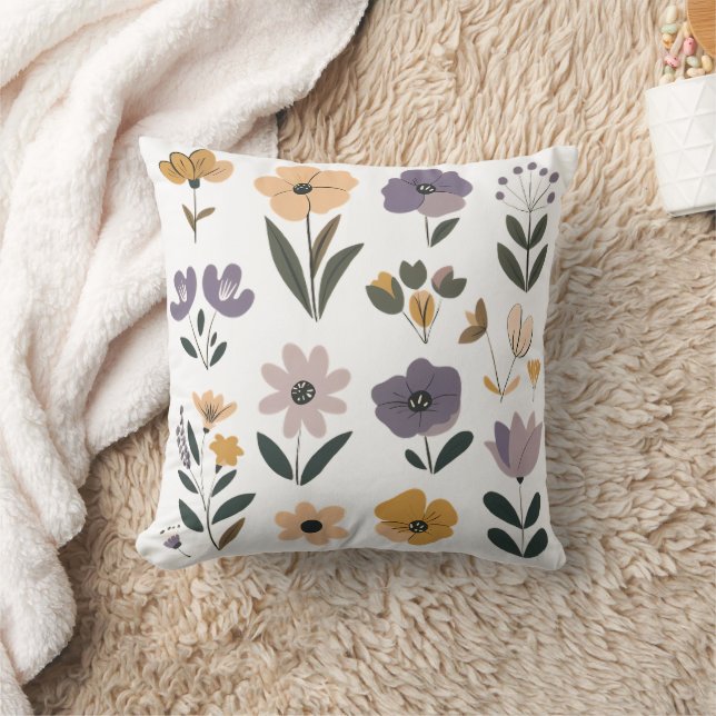 Coussin С collecte des fleurs vectorielles Lancer l'oreill (Couverture)