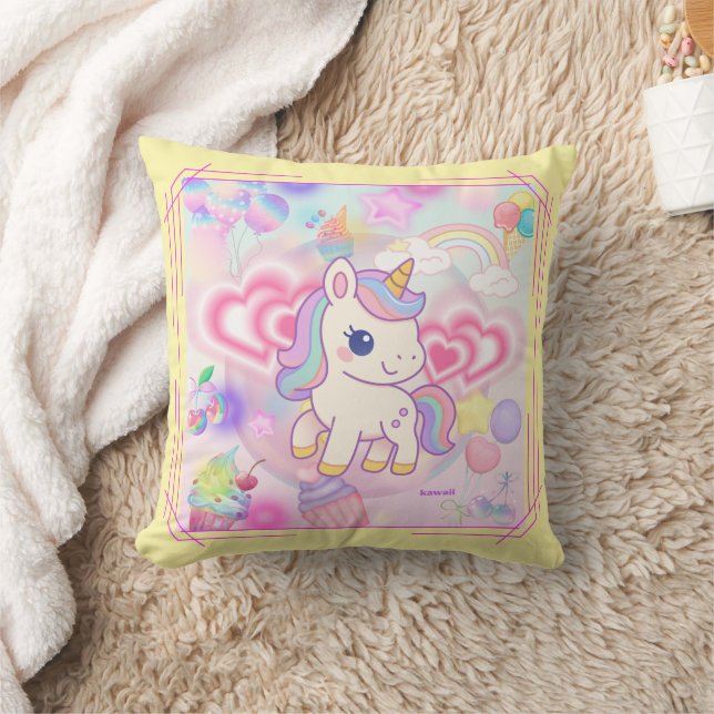 COUSSIN かわいいピンクのゆるふわユニコーン♡ (Couverture)