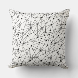 Coussin 010316 Réseau - Noir sur Blanc