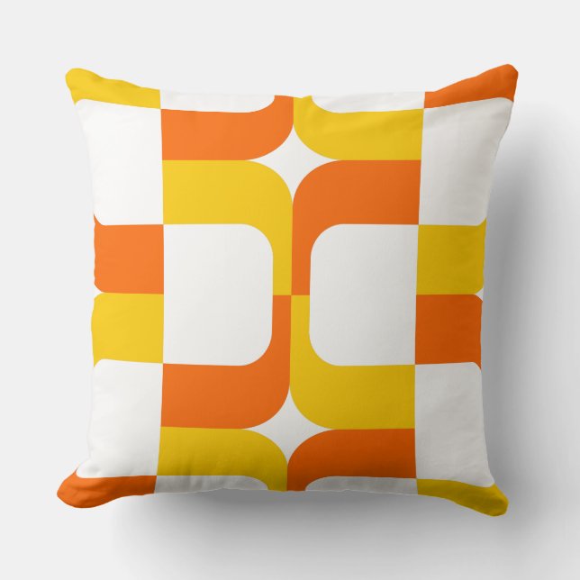 Coussin 020614 - Ambre et orange en blanc (Recto)
