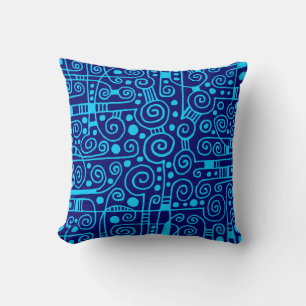 Coussin 040512 - Bleu ciel sur bleu marine Dp