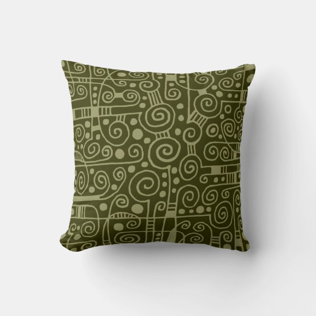 Coussin 040512 - Khaki sur l'olive foncée (Recto)
