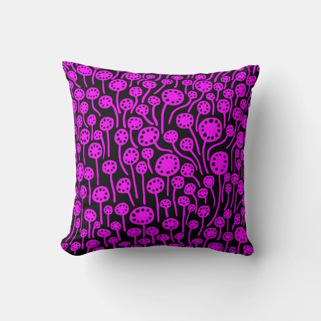 Coussin 090512 - Magenta sur noir (Recto)