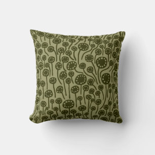 Coussin 090512 - Olivier noir sur Khaki