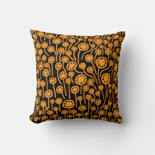Coussin 090512 - Orange clair sur noir