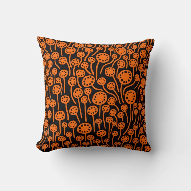 Coussin 090512 - Orange sur noir (Recto)