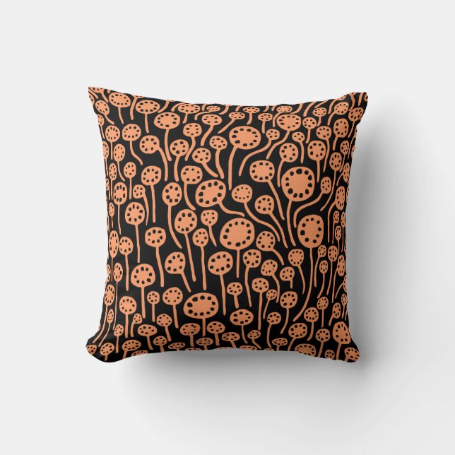 Coussin 090512 - Pêche sur fond noir (Recto)