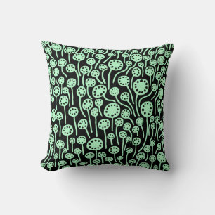 Coussin 090512 - Vert fantôme sur noir