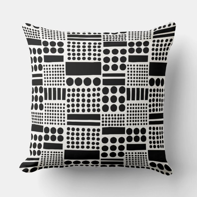 Coussin 100416 - Noir sur blanc (Recto)