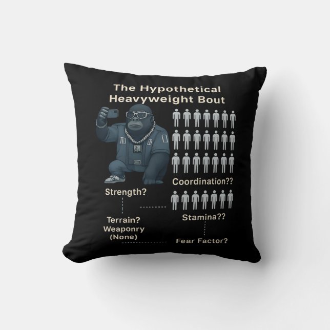 Coussin 100 hommes contre Cool Gorilla (Recto)