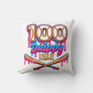 Coussin 100 Journées Scolaires Mouillées Baseball Garçons