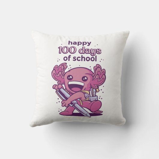 Coussin 100 jours d'invitation scolaire (Verso)