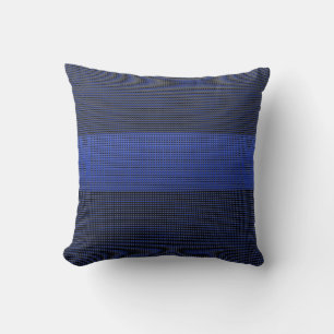 Coussin 10 000 Boutons De Ligne Bleue Mince