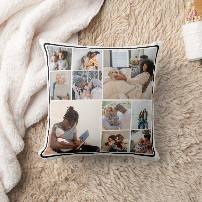 Coussin 10 Collage photo personnalisé (Couverture)