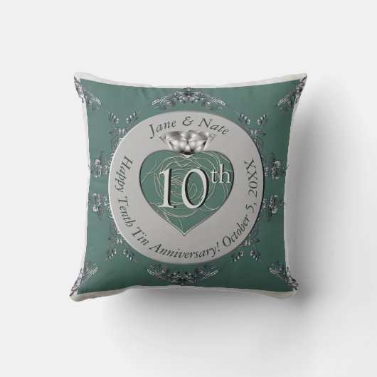 Coussin 10e anniversaire du Mariage Tin (Verso)