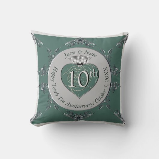 Coussin 10e anniversaire du Mariage Tin (Recto)