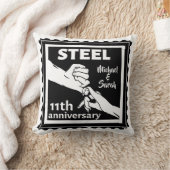 Coussin 11e anniversaire du mariage tenant la main (Couverture)