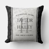 Coussin 11ème anniversaire de Mariage en acier (Recto)