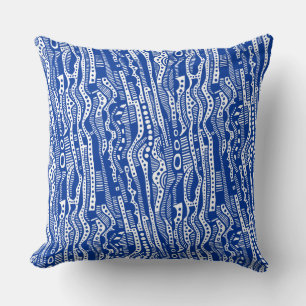 Coussin 120115 - Navy sur Blanc