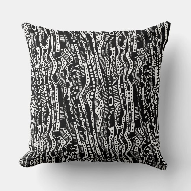 Coussin 120115 - Noir sur blanc (Recto)