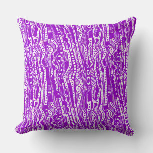 Coussin 120115 - Violet sur blanc