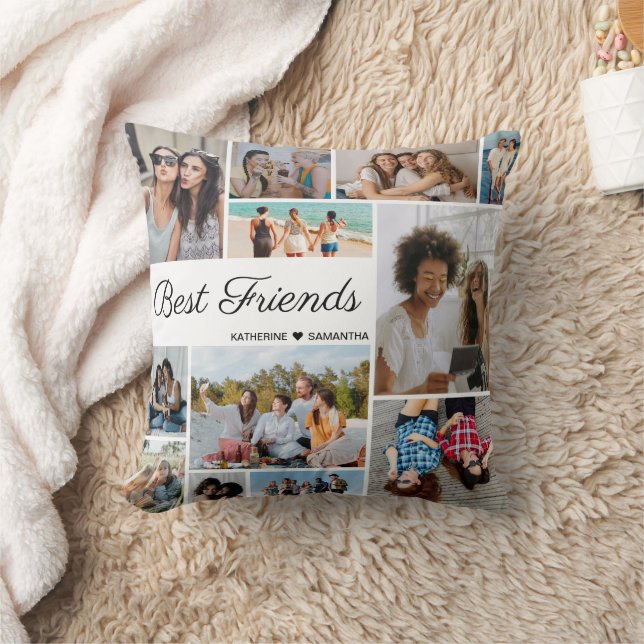 Coussin 12 Photo Collage Meilleurs Amis Pour Toujours (Couverture)