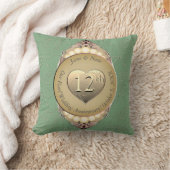 Coussin 12e/30e anniversaire de Mariage Pearl & Green (Couverture)