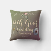 Coussin 12e anniversaire de Mariage de Jade et de Contins (Verso)