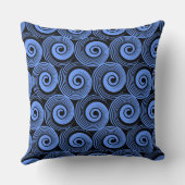 Coussin 140216 Spirales - Bleu bébé sur noir (Verso)