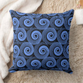 Coussin 140216 Spirales - Bleu bébé sur noir (Couverture)