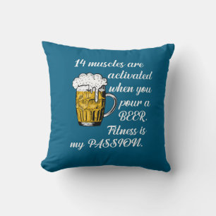 Coussin 14 Muscles activés lorsque vous versez une bière.