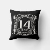 Coussin 14E anniversaire de l'IVORY mariage (Verso)