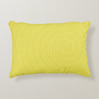 coussin 16" d'accent de coton de remous de jaune