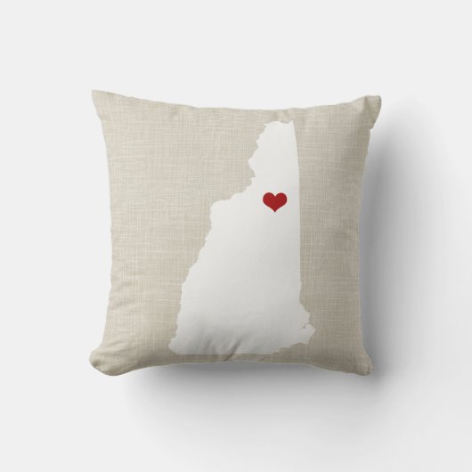 Coussin 16" de l'État d'origine du New Hampshire x (Recto)