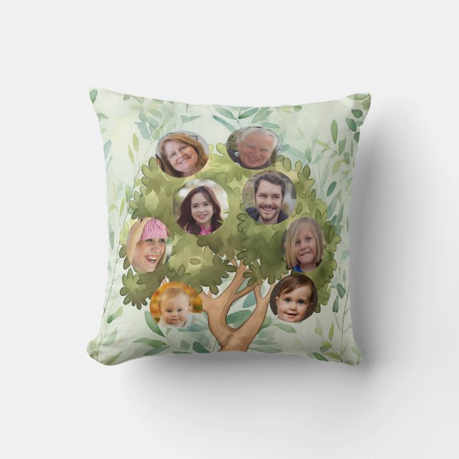 Coussin 16 Portrait des membres de l'arbre généalogique (Recto)